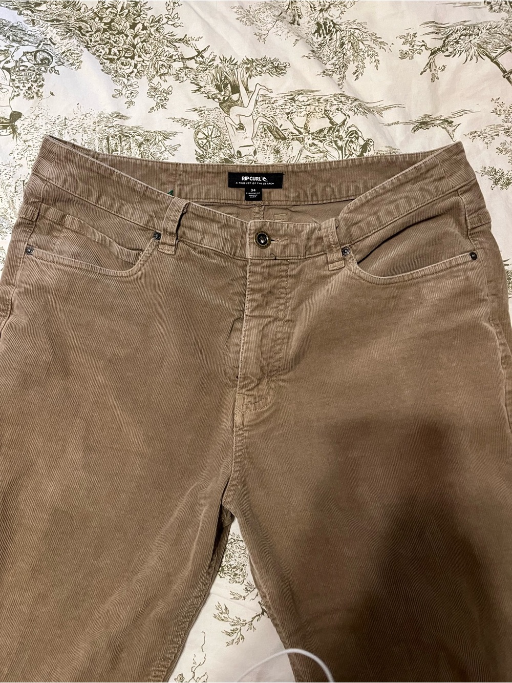 Rip Curl Men's Brown Corduroy Pants - Classic Five-Pocket